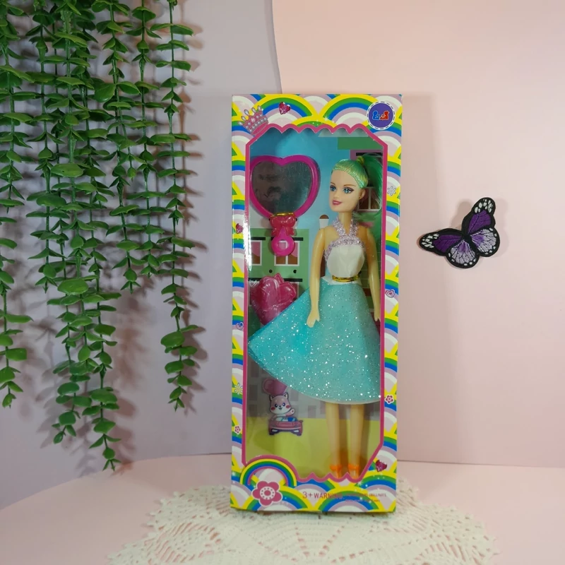 عروسک باربی جعبه دار قد26سانت همراه وسایل