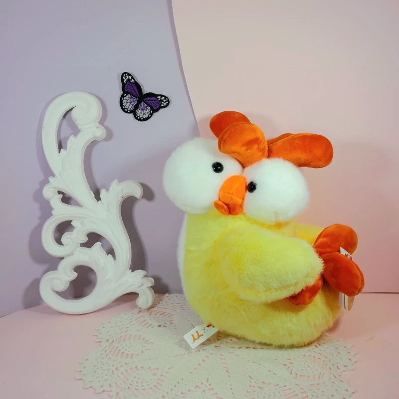 عروسک پولیشی جوجه مرغ چشم درشت وارداتی 25سانتی